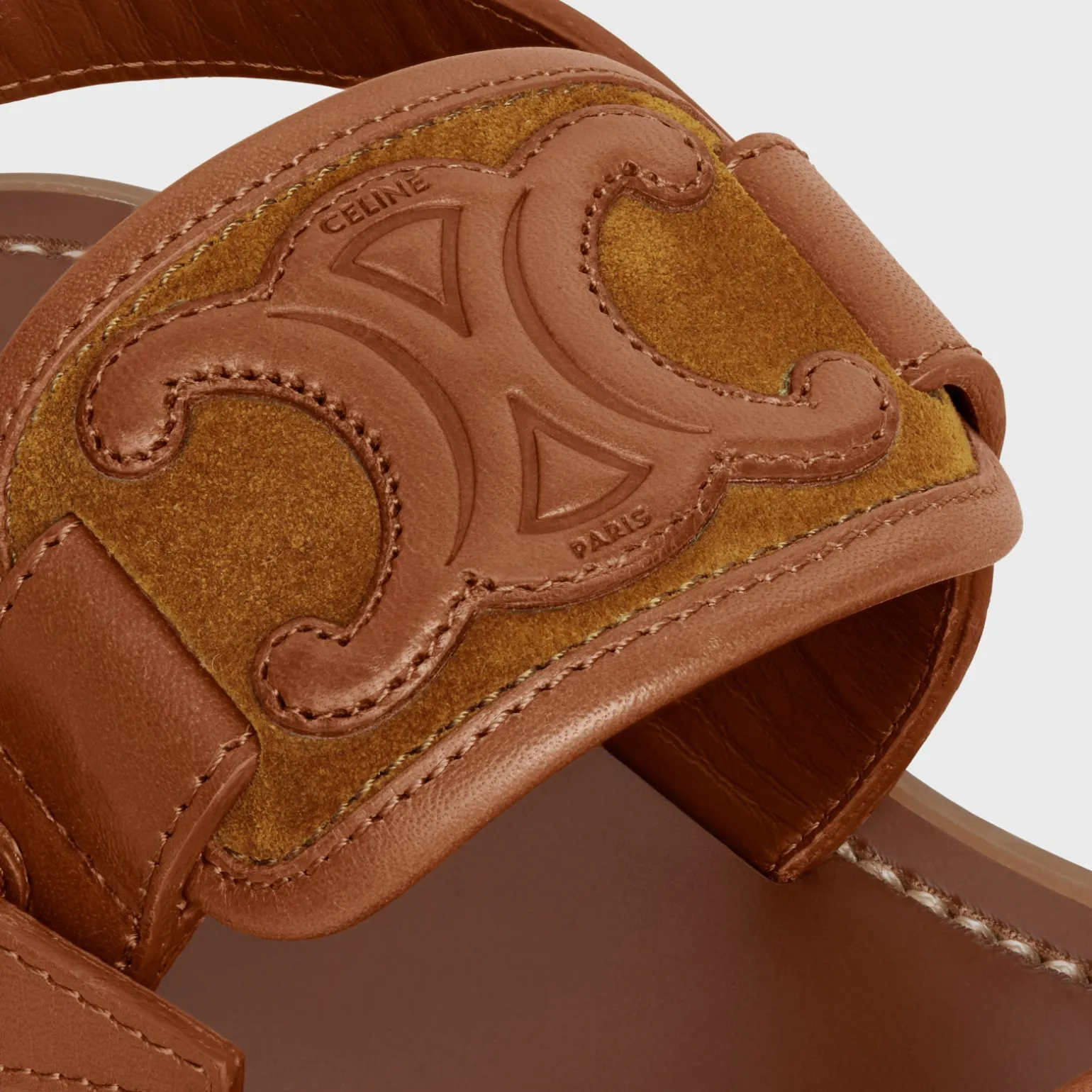 CLEA TRIOMPHE SANDAL in CALFSKIN - VEGETAL TANNING & SUEDE CALFSKIN