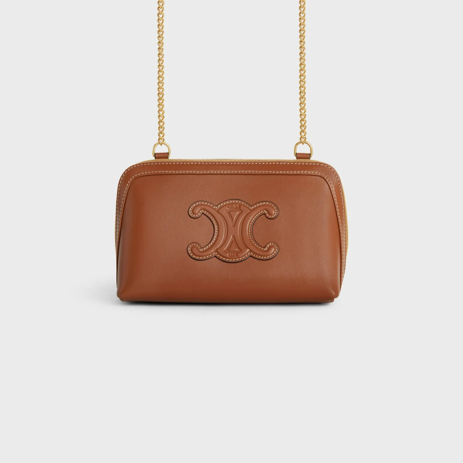 Clutch on Chain Cuir triomphe in smooth calfskin
