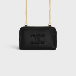 Clutch on Chain Cuir triomphe in smooth calfskin