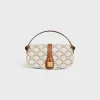 CLUTCH ON STRAP TABOU in Triomphe canvas and calfskin