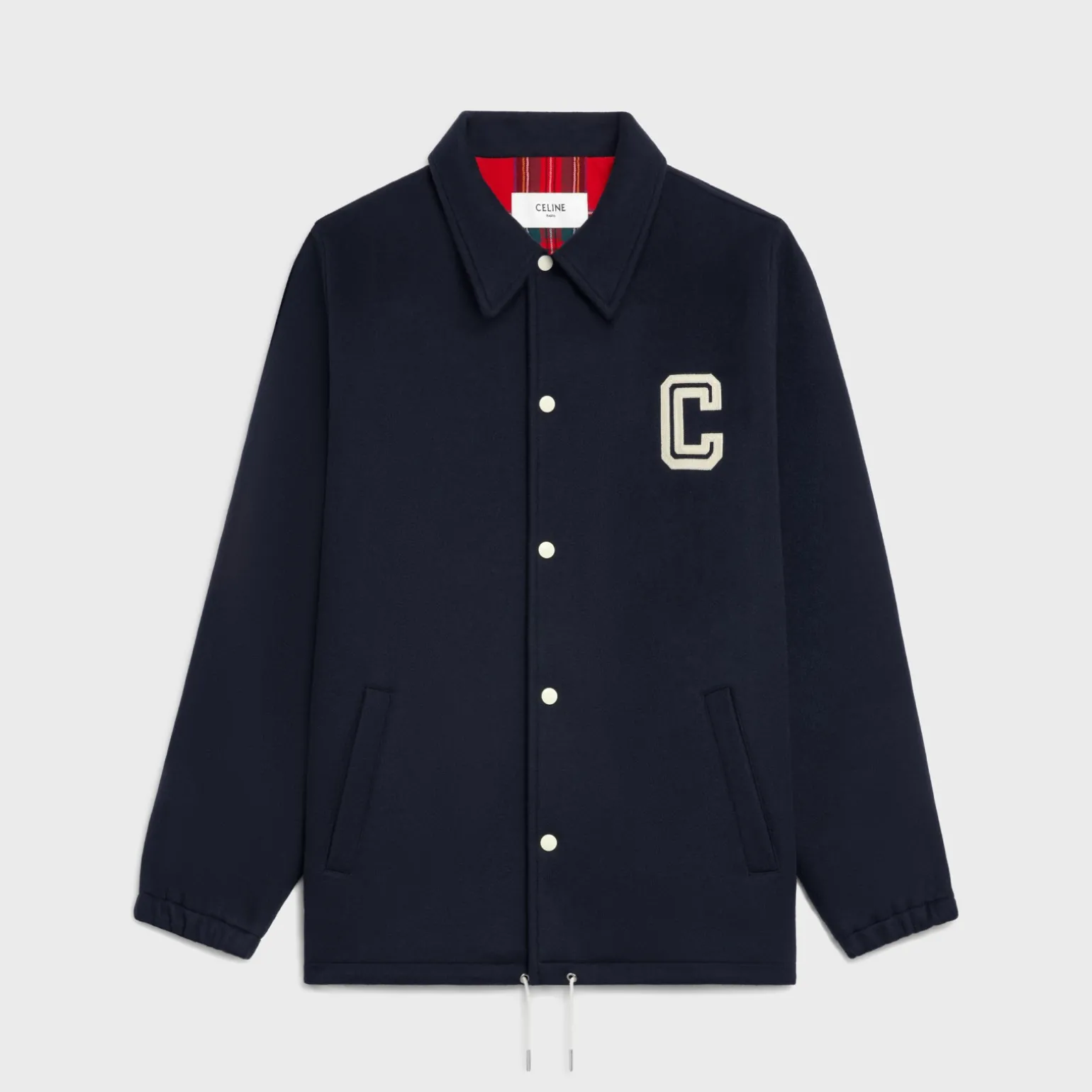 coach jacket in double-face wool