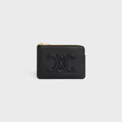 COIN AND CARD POUCH CUIR TRIOMPHE IN SMOOTH CALFSKIN