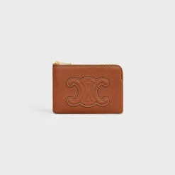 COIN AND CARD POUCH CUIR TRIOMPHE IN SMOOTH CALFSKIN