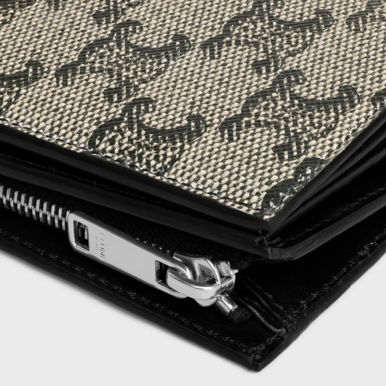 Compact Wallet in TRIOMPHE CANVAS AND CALFSKIN