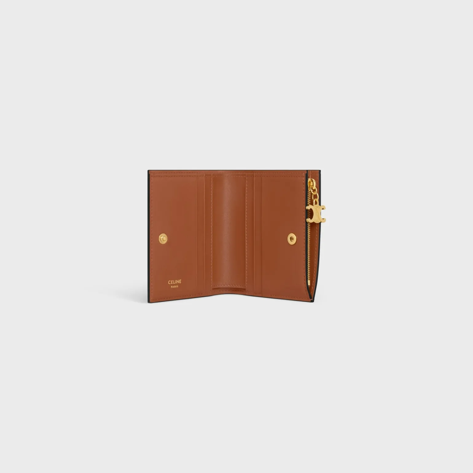 COMPACT WALLET TRIOMPHE CHARMS in Triomphe Canvas