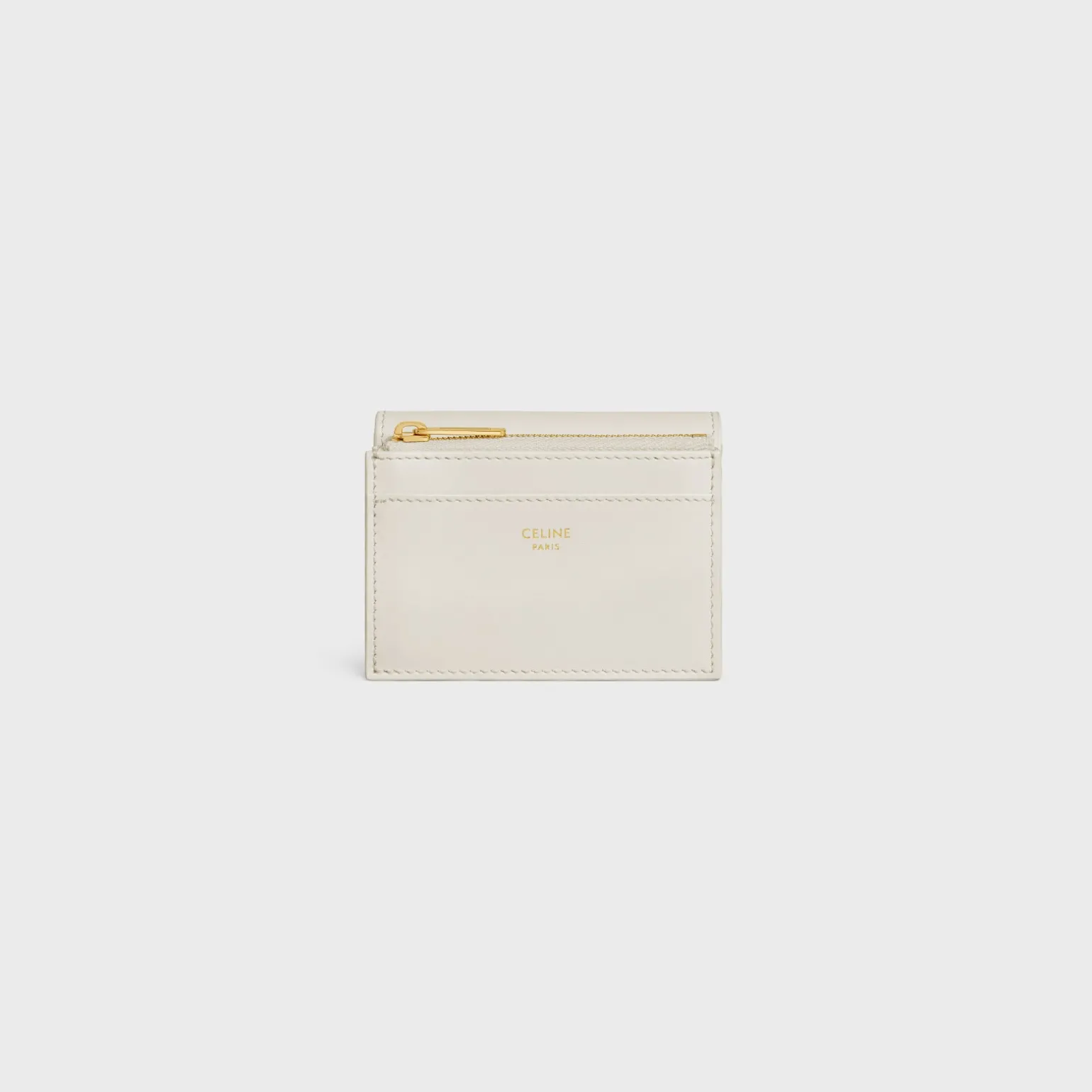 COMPACT WALLET WITH COIN TRIOMPHE in Shiny calfskin