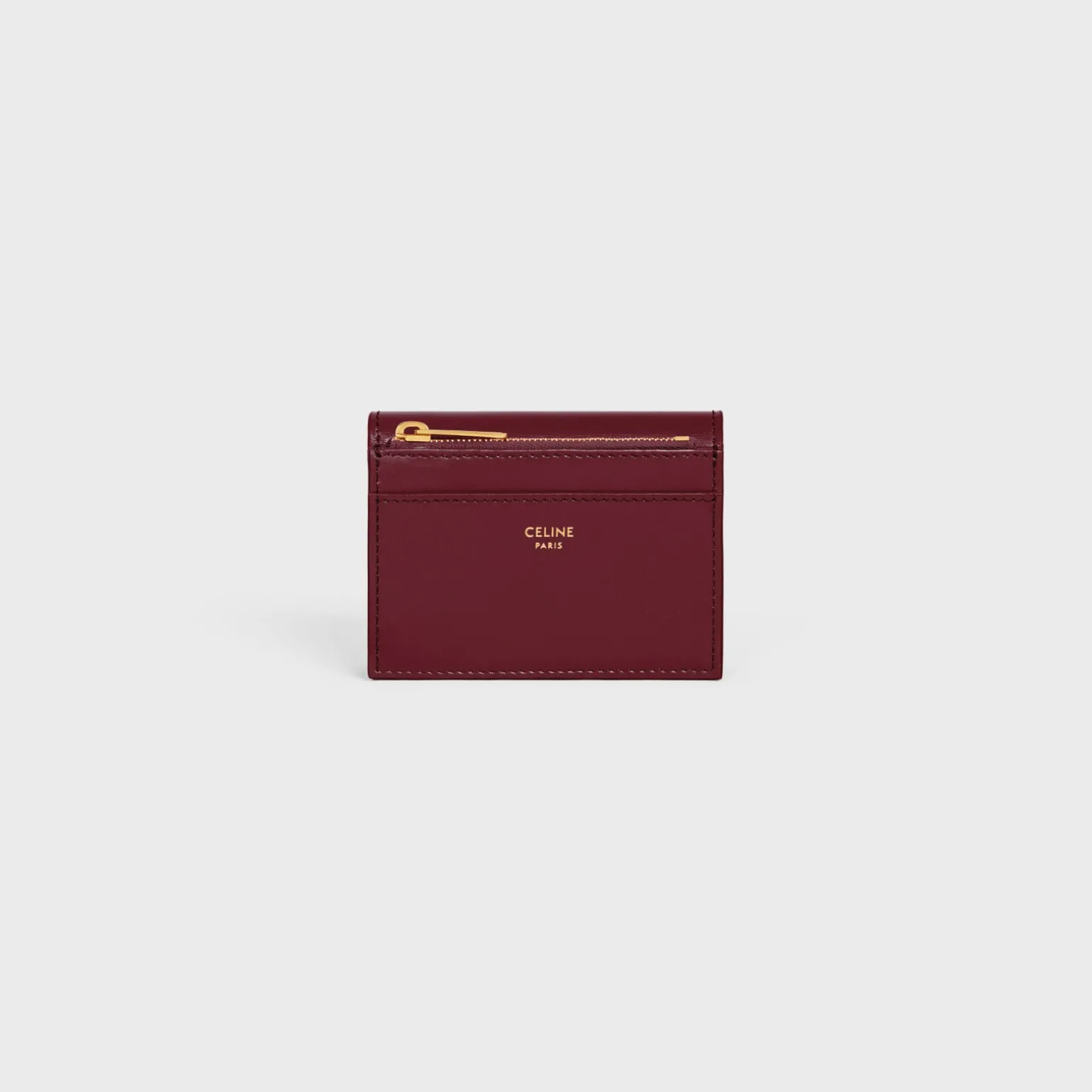 COMPACT WALLET WITH COIN TRIOMPHE in Shiny calfskin