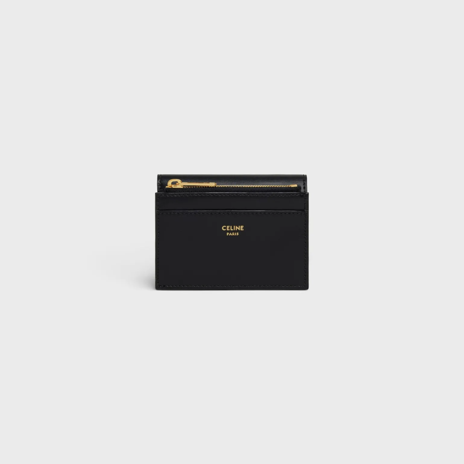 COMPACT WALLET WITH COIN TRIOMPHE in Shiny calfskin