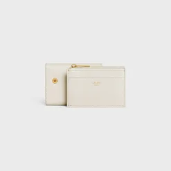 COMPACT WALLET WITH COIN TRIOMPHE in Shiny calfskin
