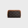 COSMETIC LIPSTICK POUCH IN TRIOMPHE CANVAS AND CALFSKIN
