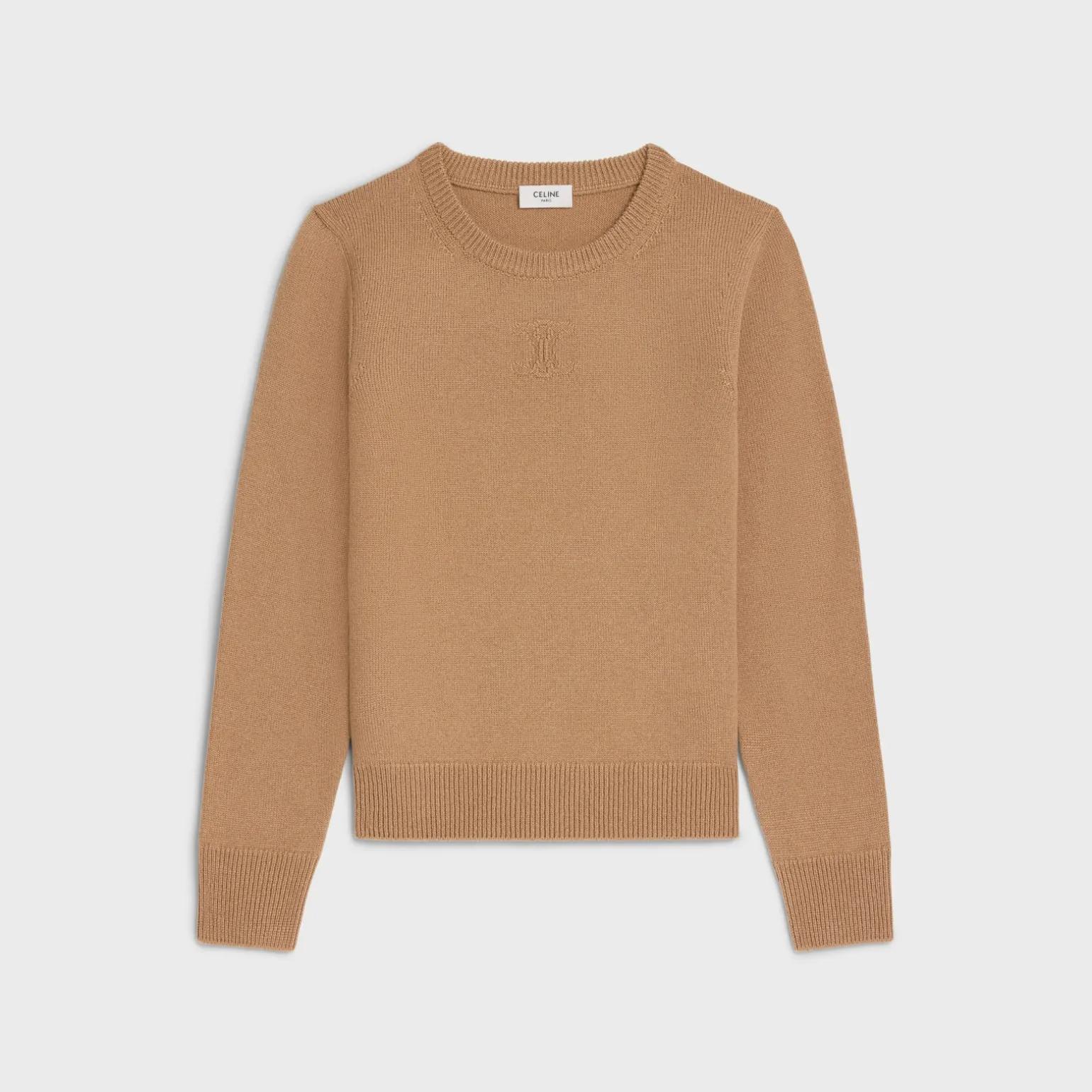 crew neck sweater in heritage cashmere