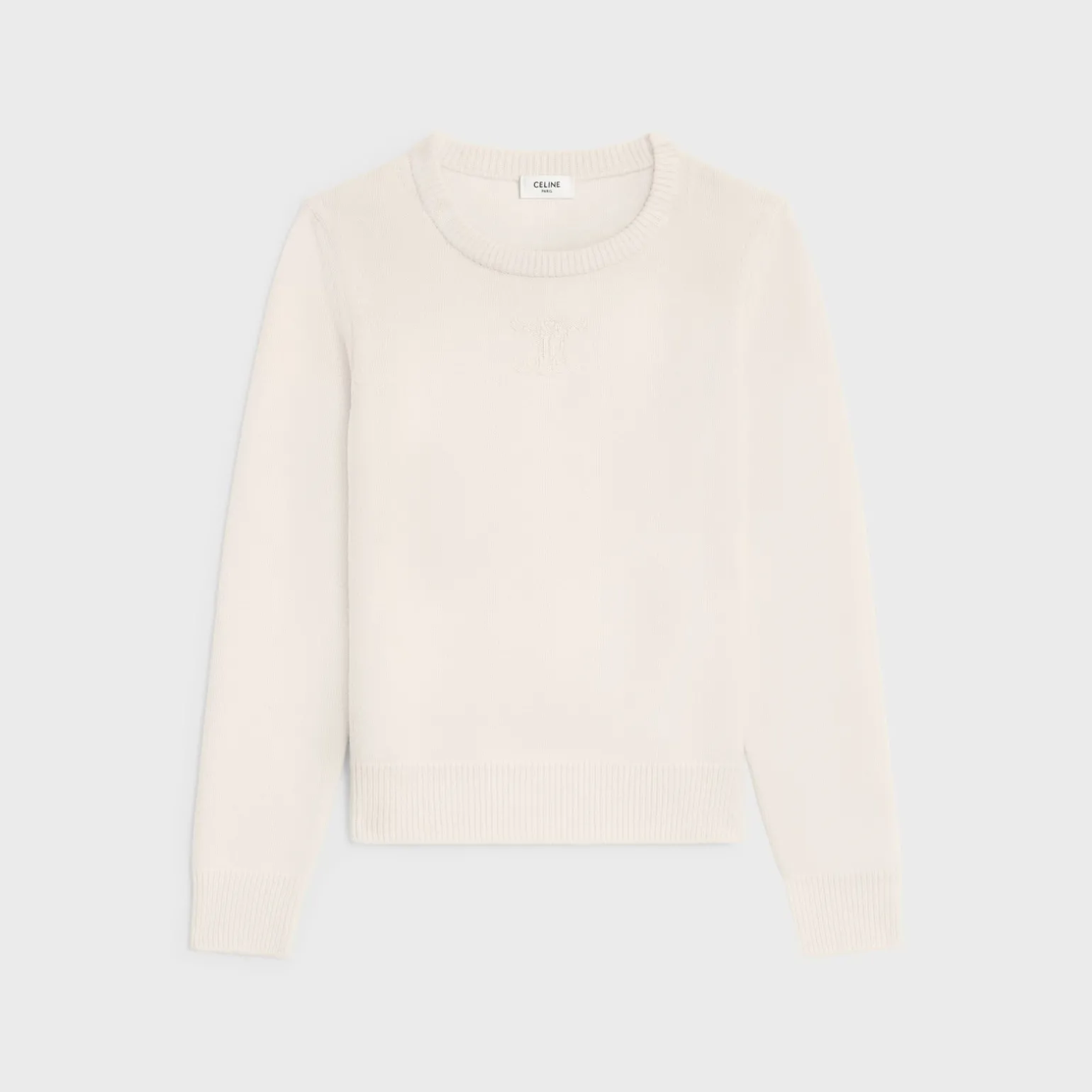 Crew neck sweater in heritage cashmere