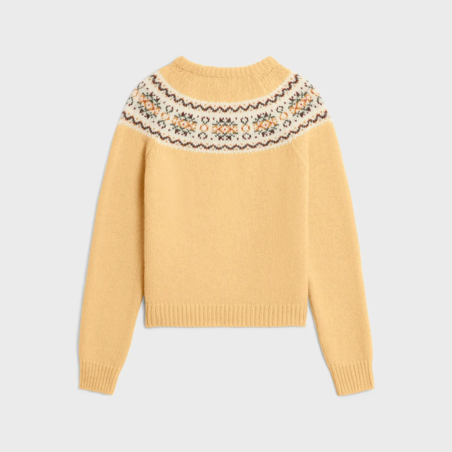 crew neck sweater in triomphe fair isle wool