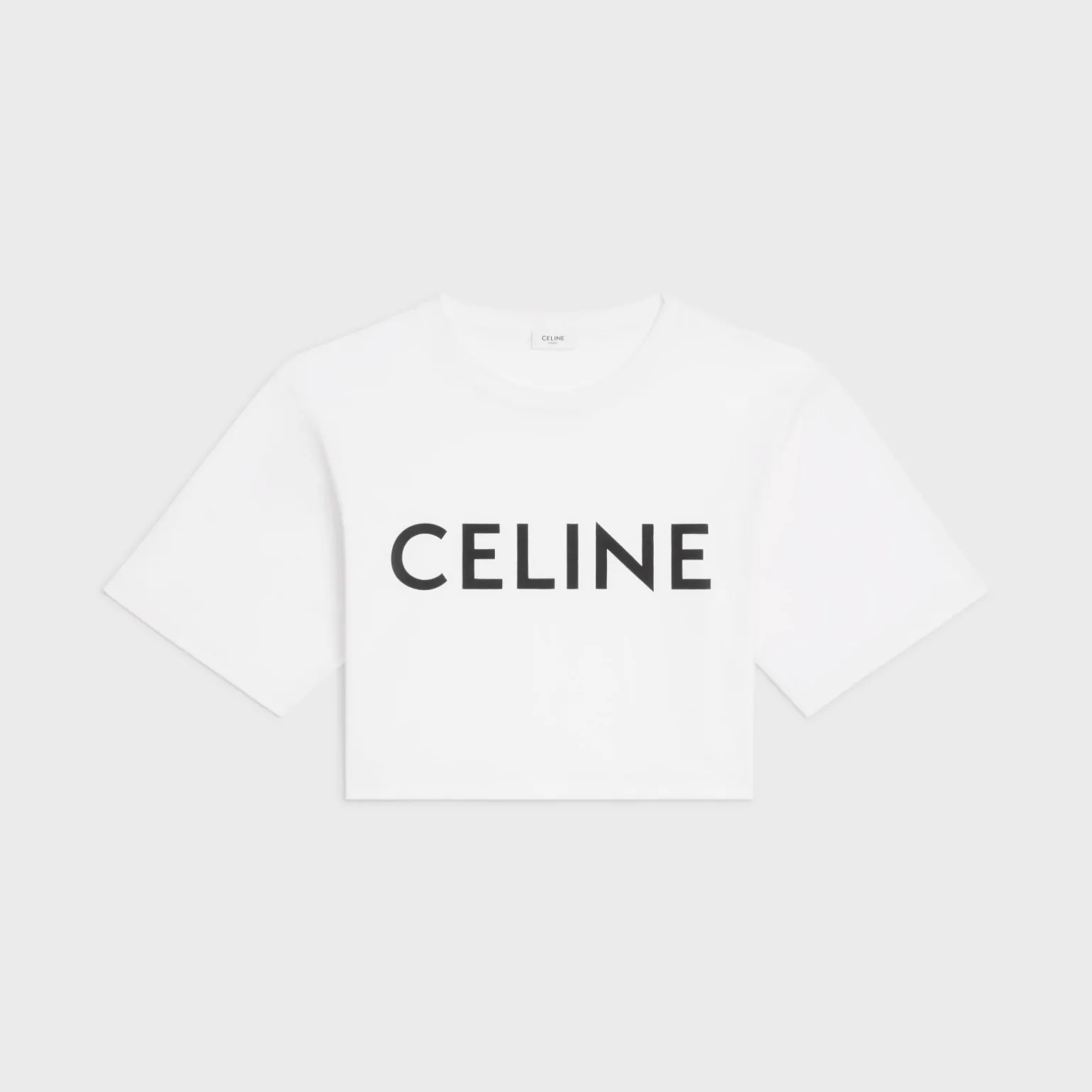 CROPPED CELINE T-SHIRT IN COTTON JERSEY