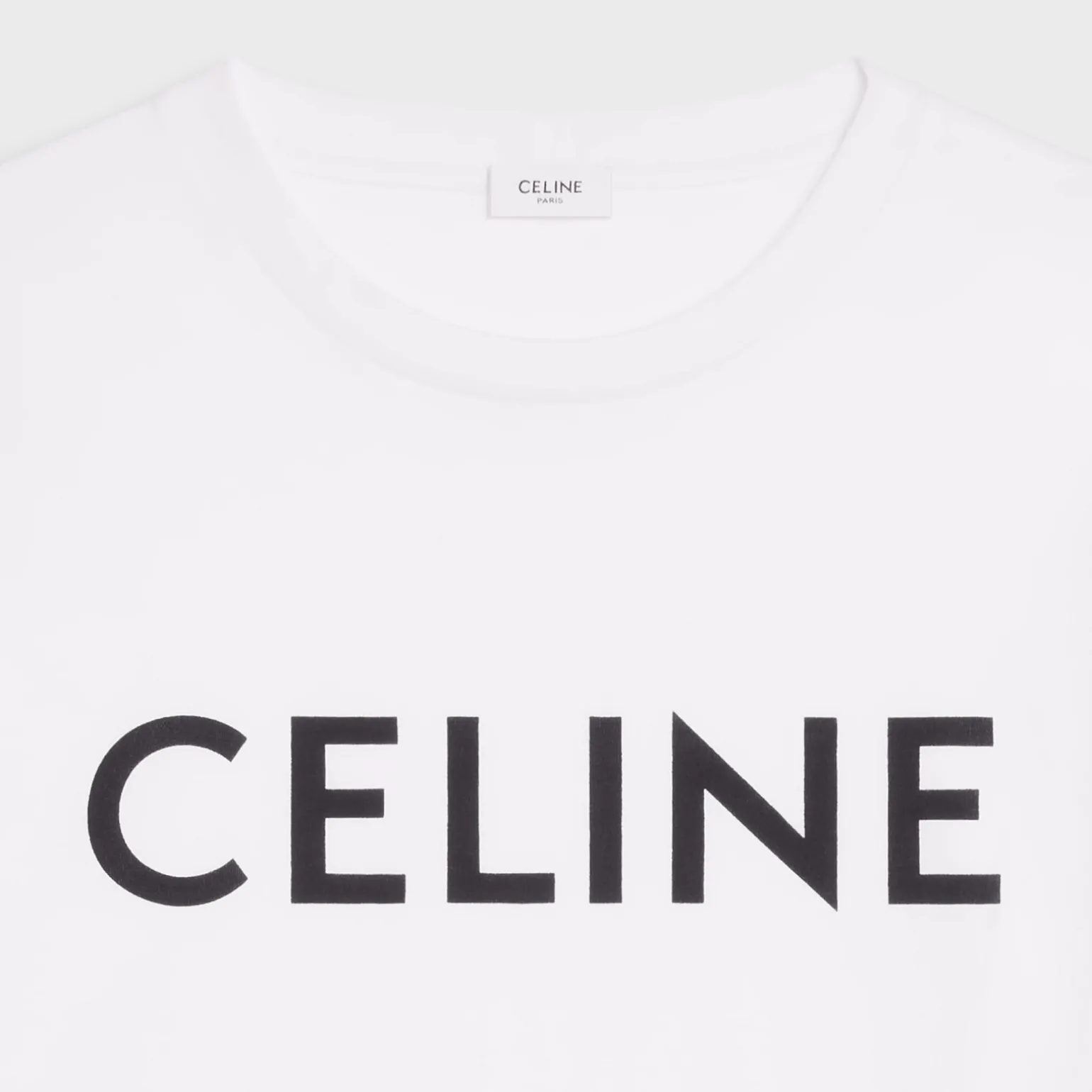 CROPPED CELINE T-SHIRT IN COTTON JERSEY