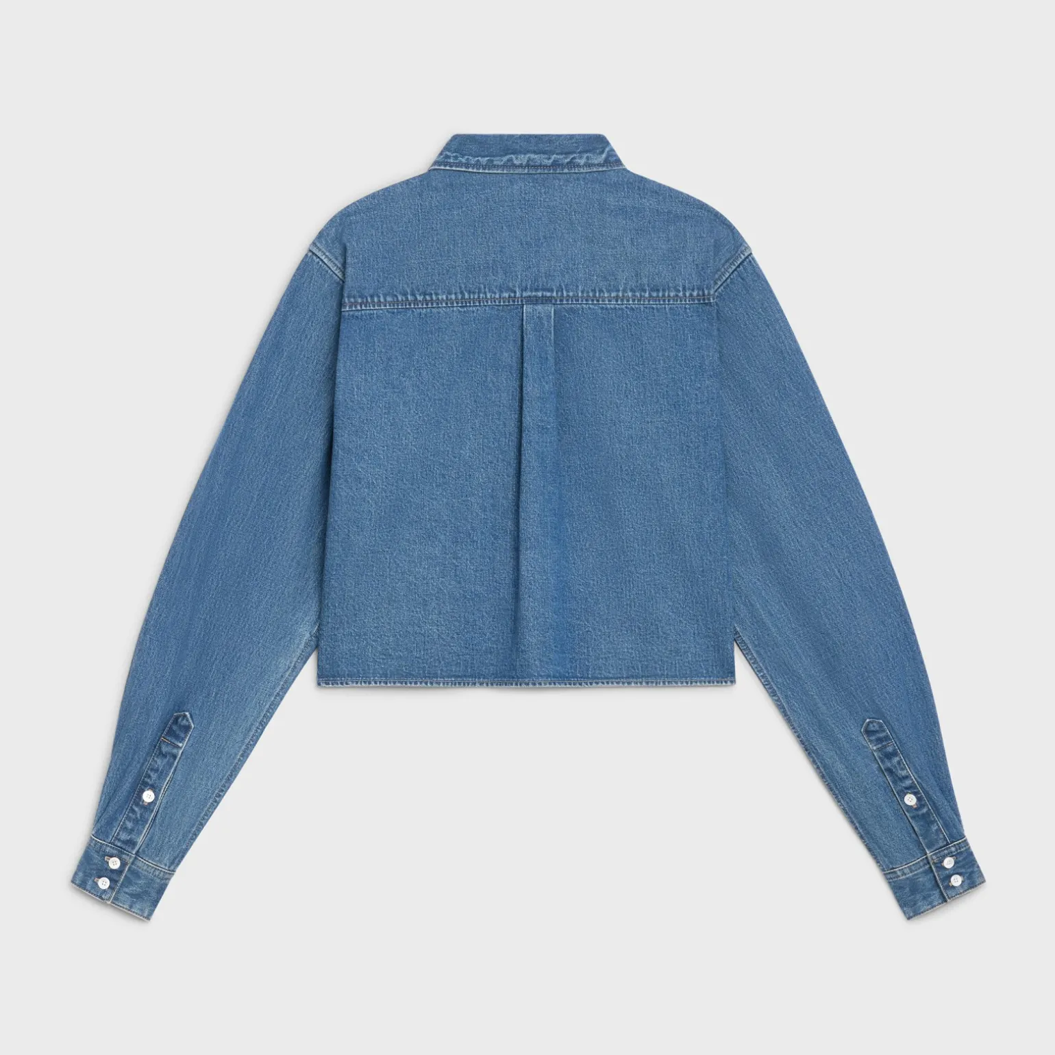 CROPPED SHIRT IN UNION OCEAN WASH DENIM