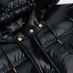 cropped triomphe down jacket in lightweight nylon