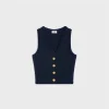 cropped vest in wool