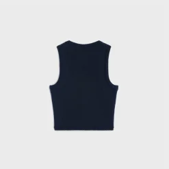 cropped vest in wool