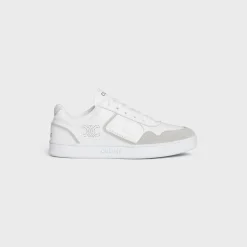 CT-10 CELINE TRAINER LOW LACE-UP SNEAKER in CALFSKIN AND SUEDE CALFSKIN