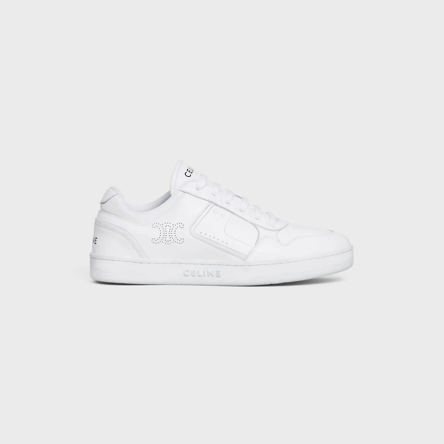 CT-10 CELINE TRAINER LOW LACE-UP SNEAKER in CALFSKIN
