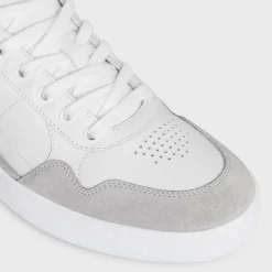 CT-10 CELINE TRAINER LOW LACE-UP SNEAKER in CALFSKIN AND SUEDE CALFSKIN