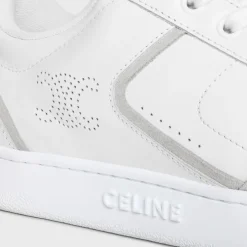 CT-10 CELINE TRAINER LOW LACE-UP SNEAKER in CALFSKIN AND SUEDE CALFSKIN