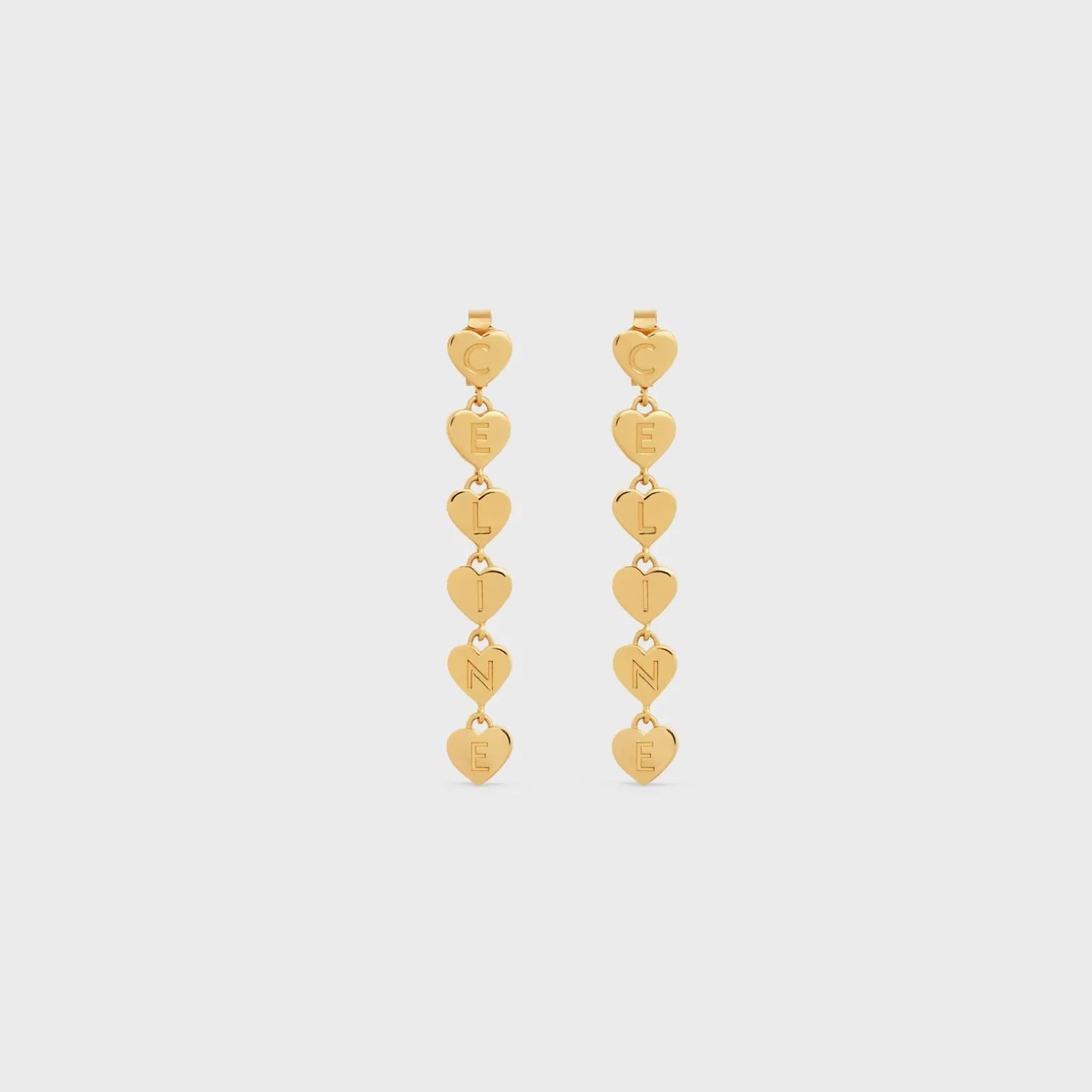 Cœur Celine Earrings in Brass with Gold Finish