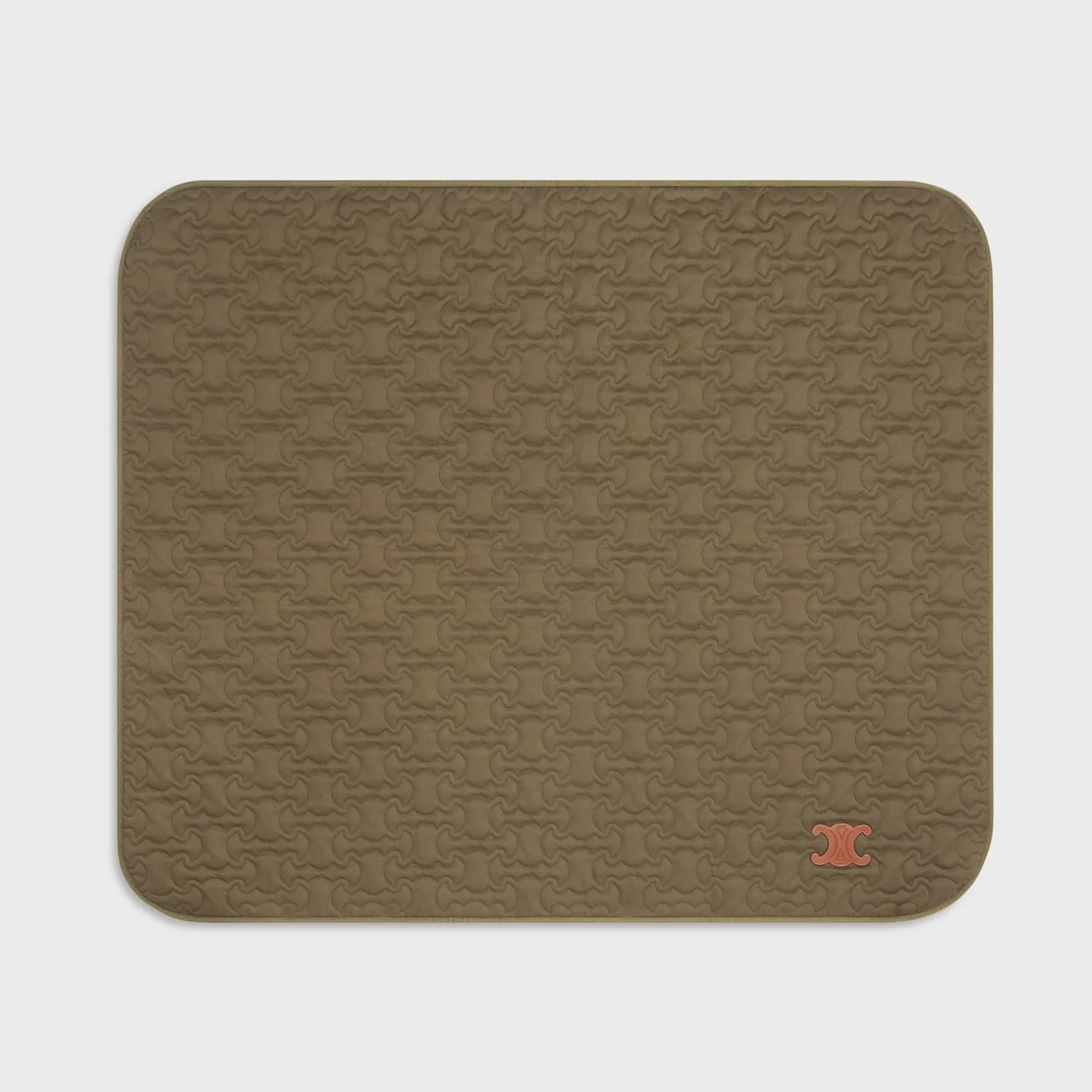 Dog blanket in quilted gabardine textile and wool