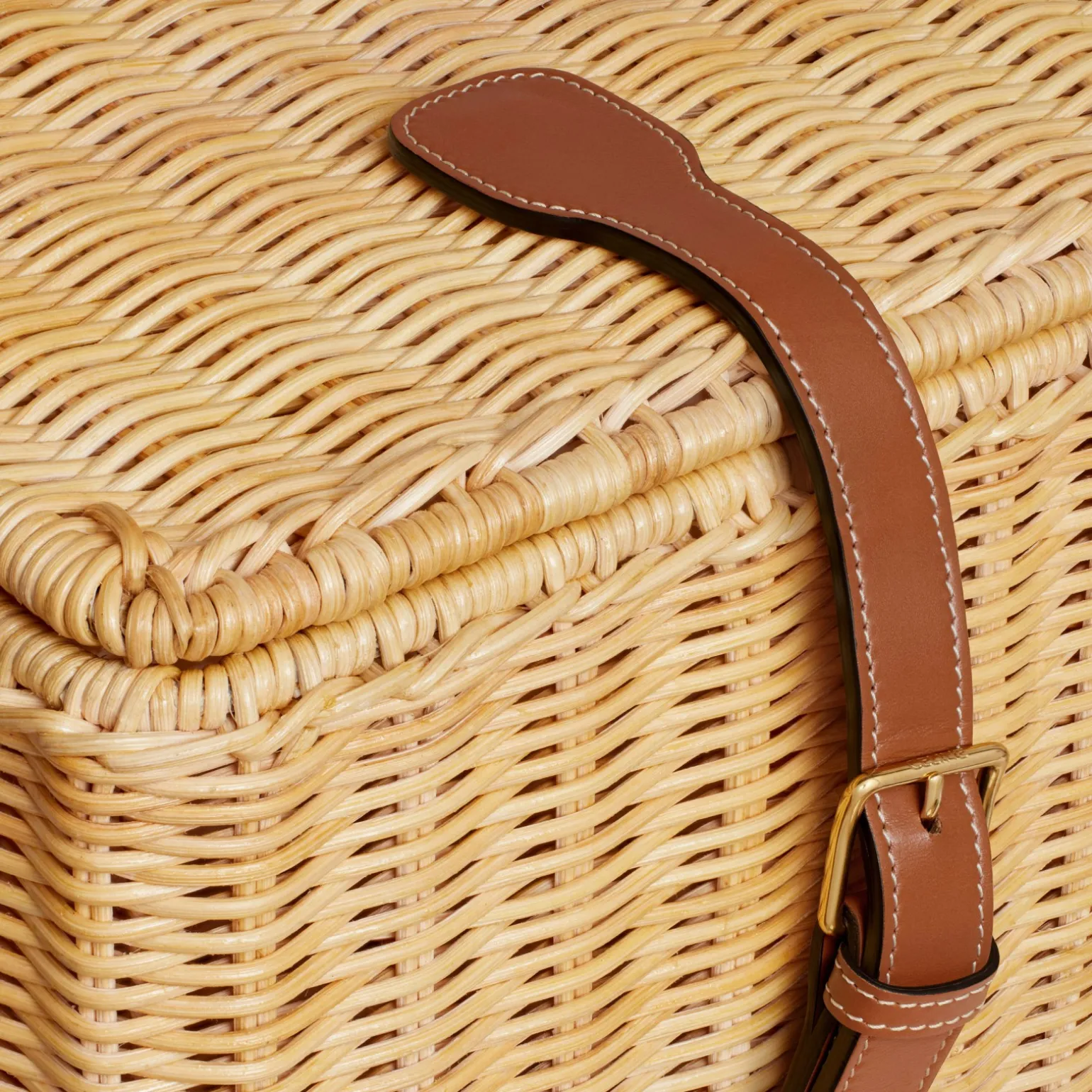 Dog toys box in rattan and calfskin