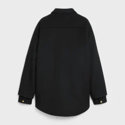 egg overshirt in double face cashmere