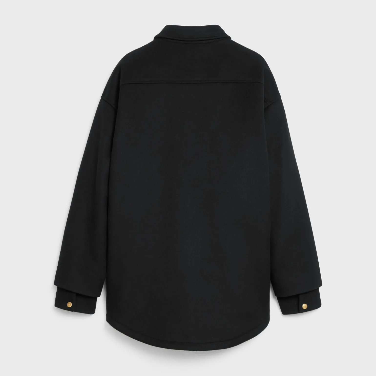 egg overshirt in double face cashmere