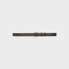 Elegant Belt with Square Buckle in Watersnake