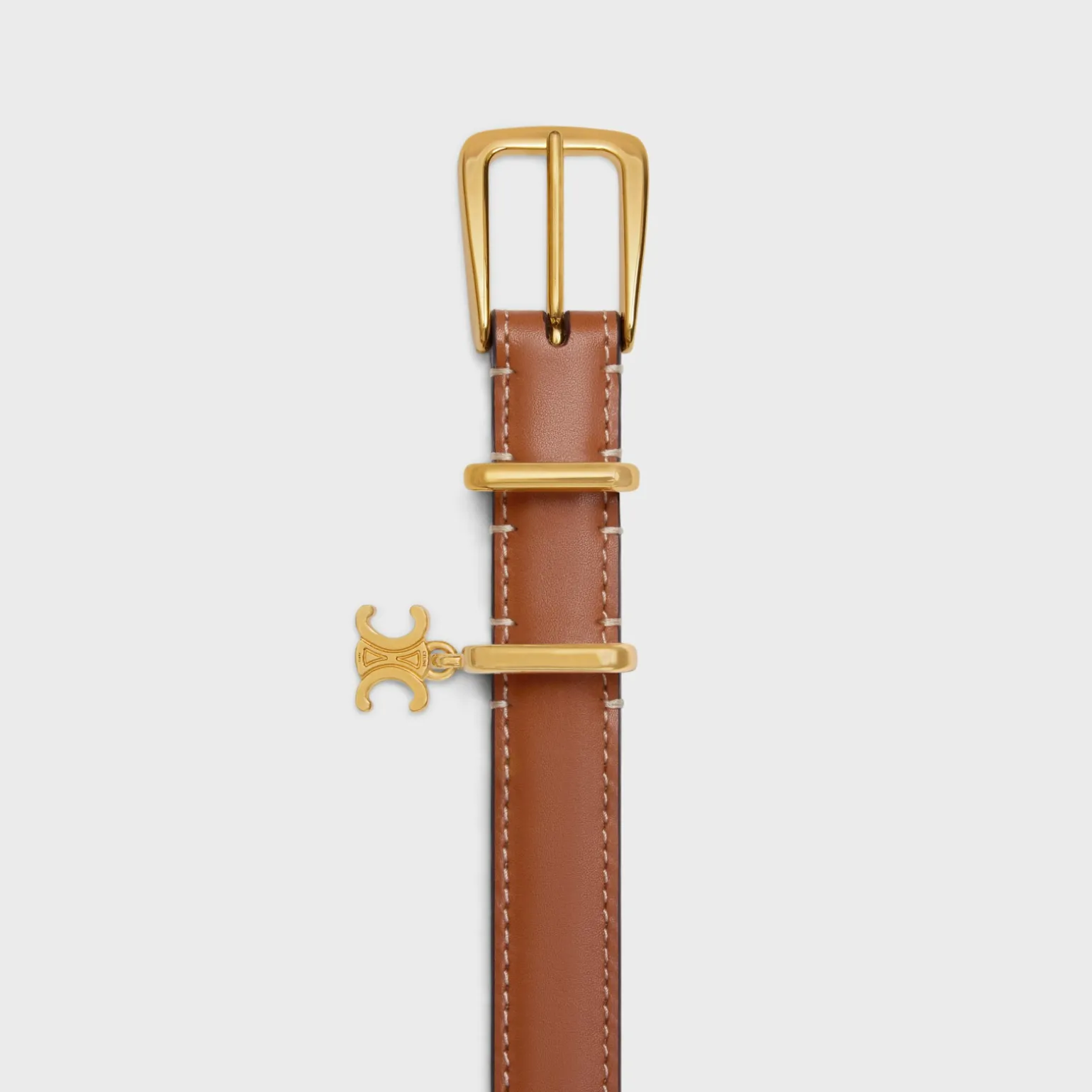 ELEGANT CHARM BELT in Natural Calfskin