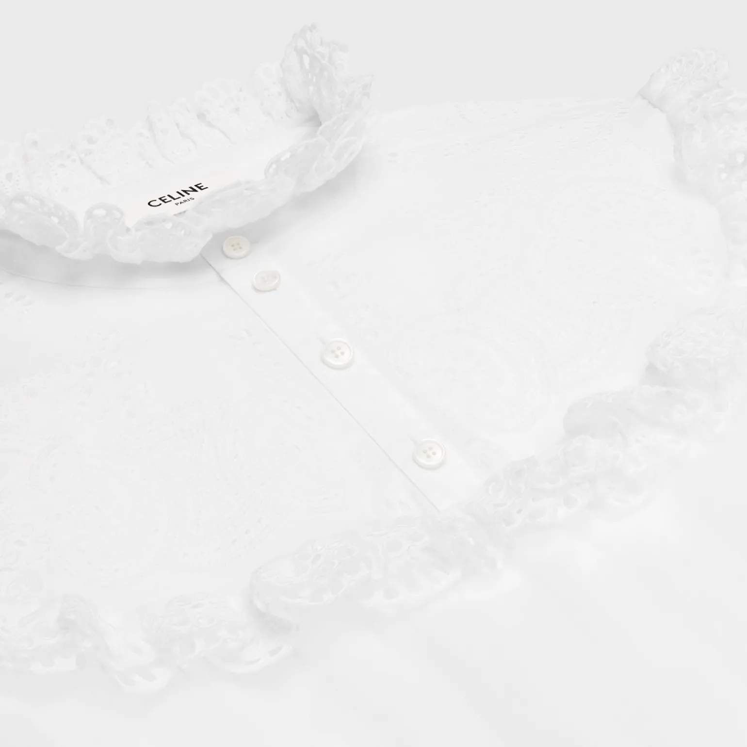 embroidered romy shirt in cotton muslin
