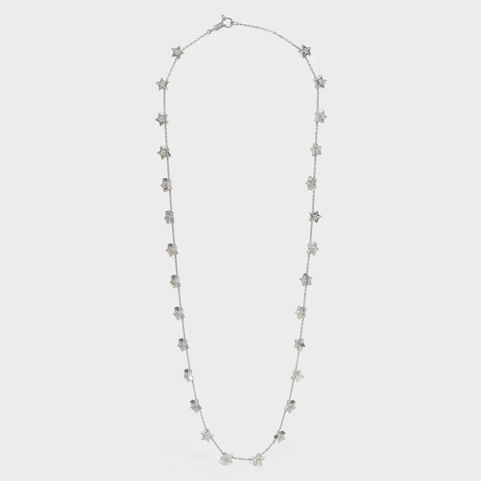 Etoile Celine Multi Stars Necklace in White Gold and Diamonds