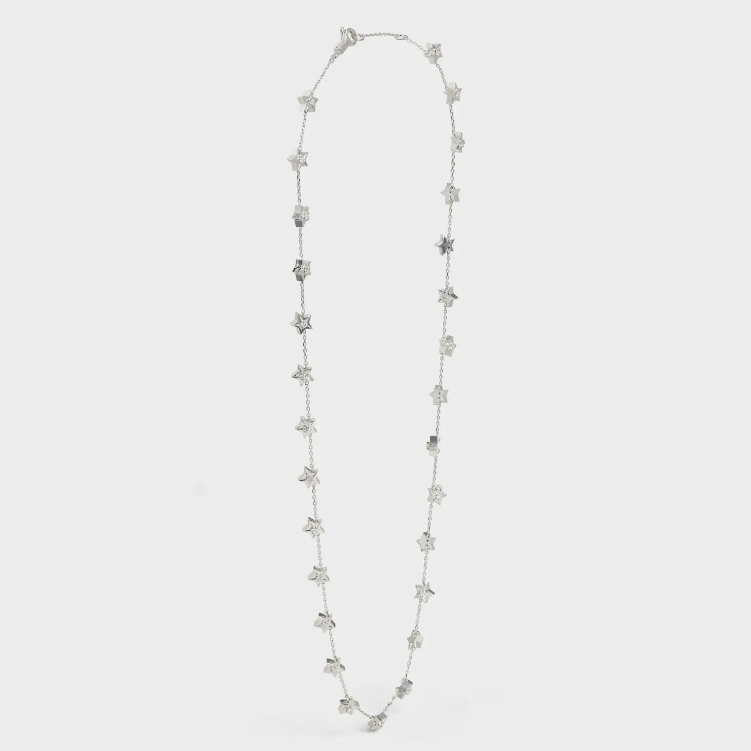 Etoile Celine Multi Stars Necklace in White Gold and Diamonds