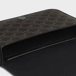 Flap Messenger in TRIOMPHE CANVAS AND CALFSKIN