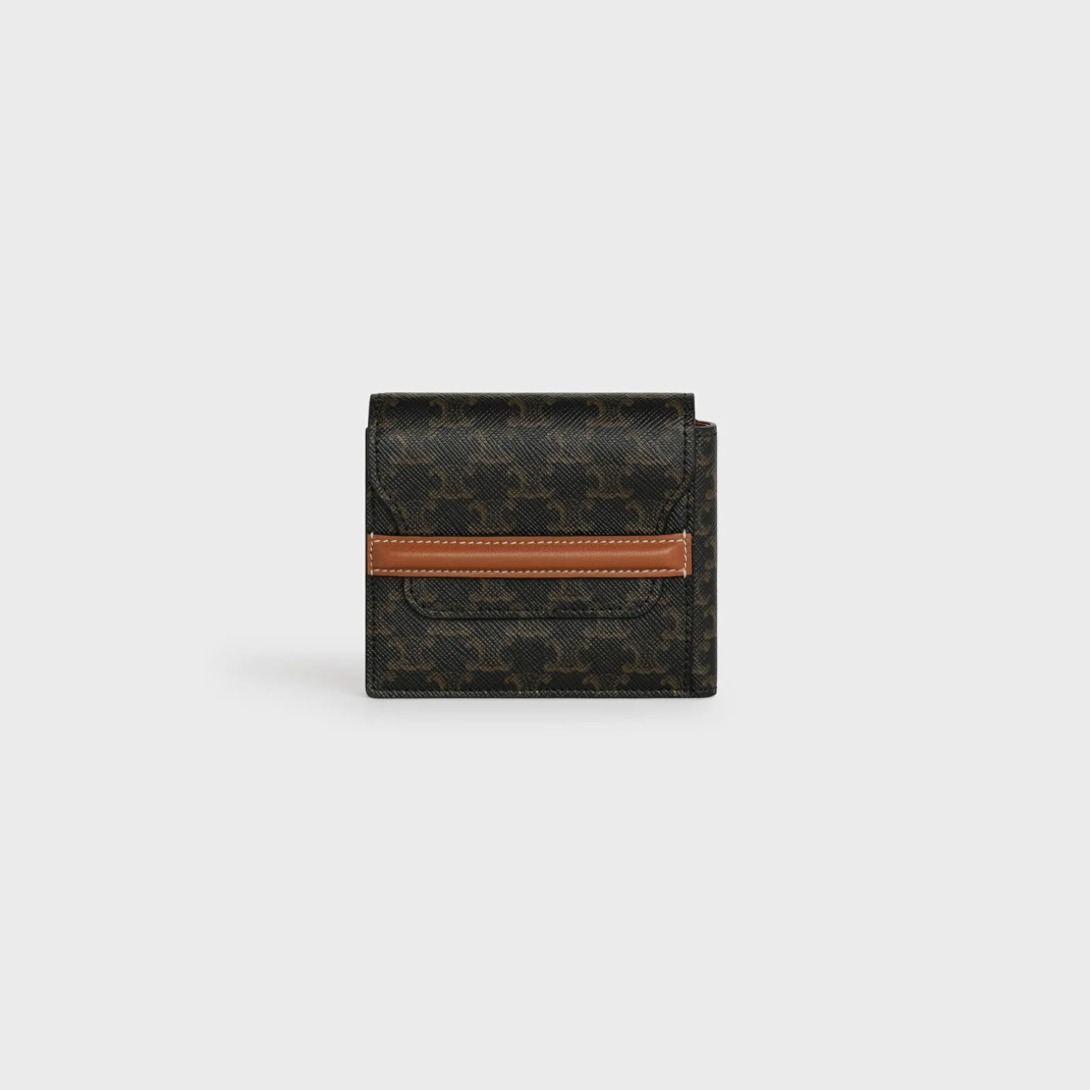 Flap Origami wallet in Triomphe Canvas and Lambskin