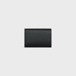 Folded Compact Wallet in Grained Calfskin