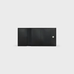 Folded Compact Wallet in Grained Calfskin