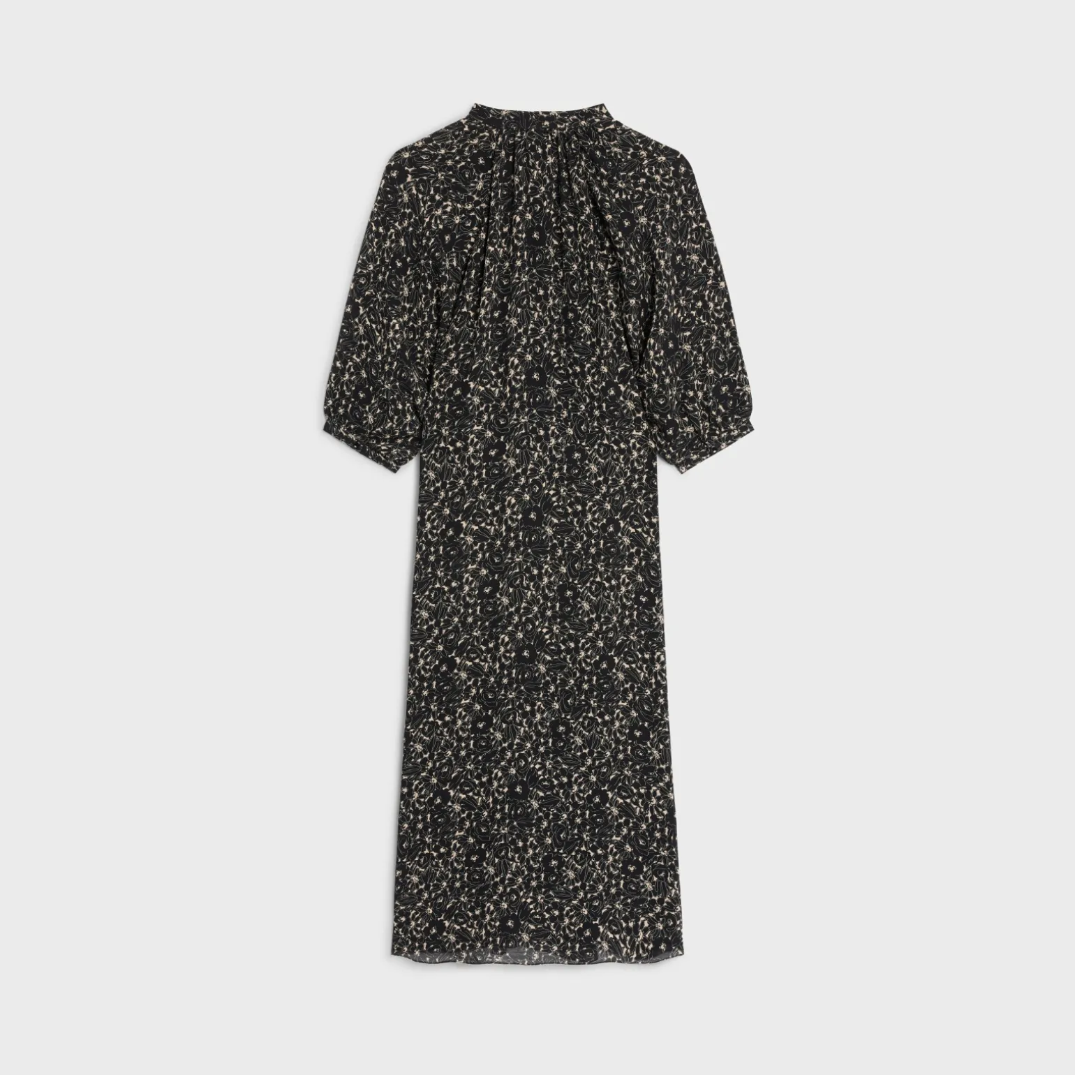 folk dress in viscose georgette