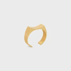 Formes Abstraites Concave Cuff in Brass with Gold Finish