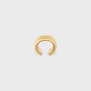 Formes Abstraites Leather Cuff in Brass with Gold Finish, Brest Calfskin and Steel