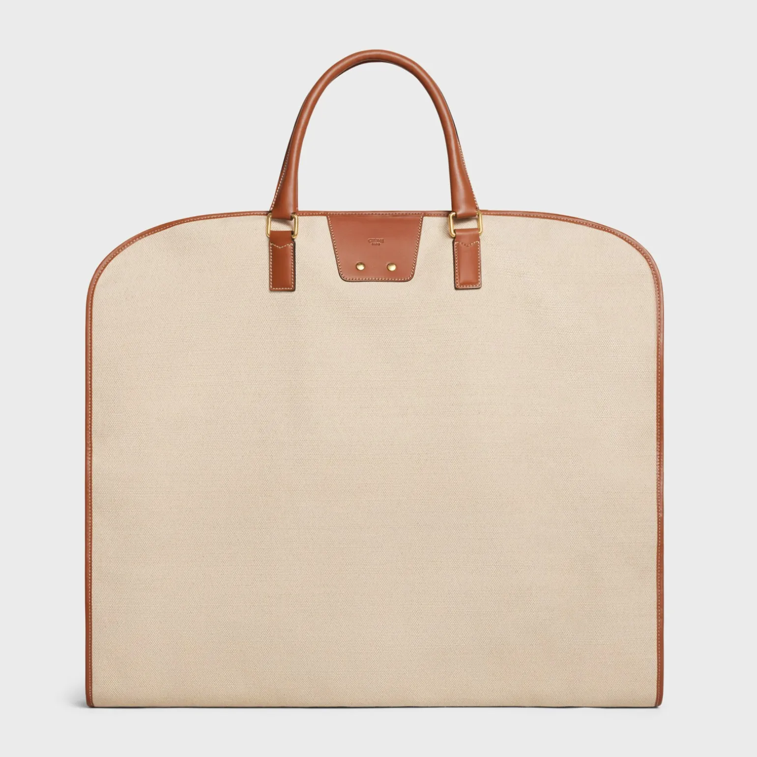 GARMENT BAG IN TEXTILE AND CALFSKIN