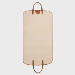 GARMENT BAG IN TEXTILE AND CALFSKIN