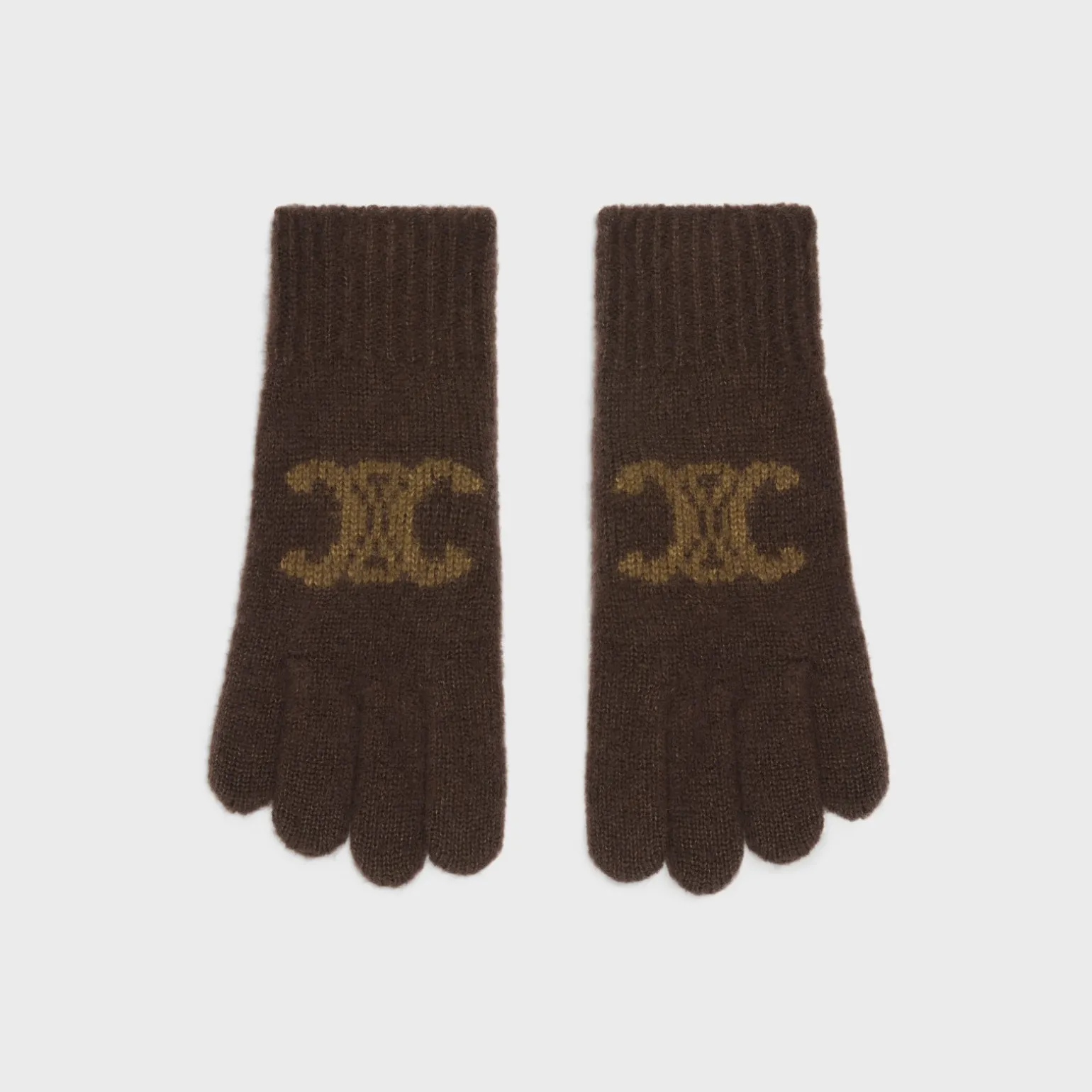 gloves in monogram wool, cashmere and silk