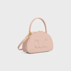 HALF MOON CASE in PATENT CALFSKIN