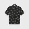 hawaiian shirt in printed crepe de chine