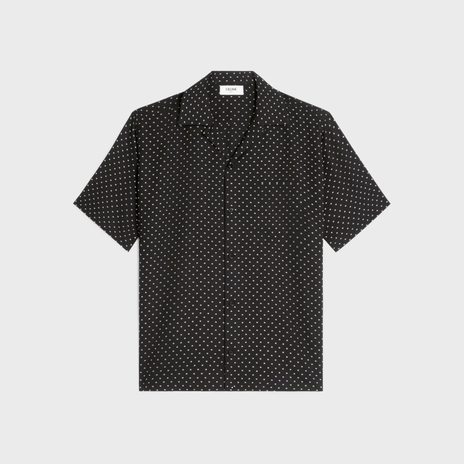 hawaiian shirt in printed viscose